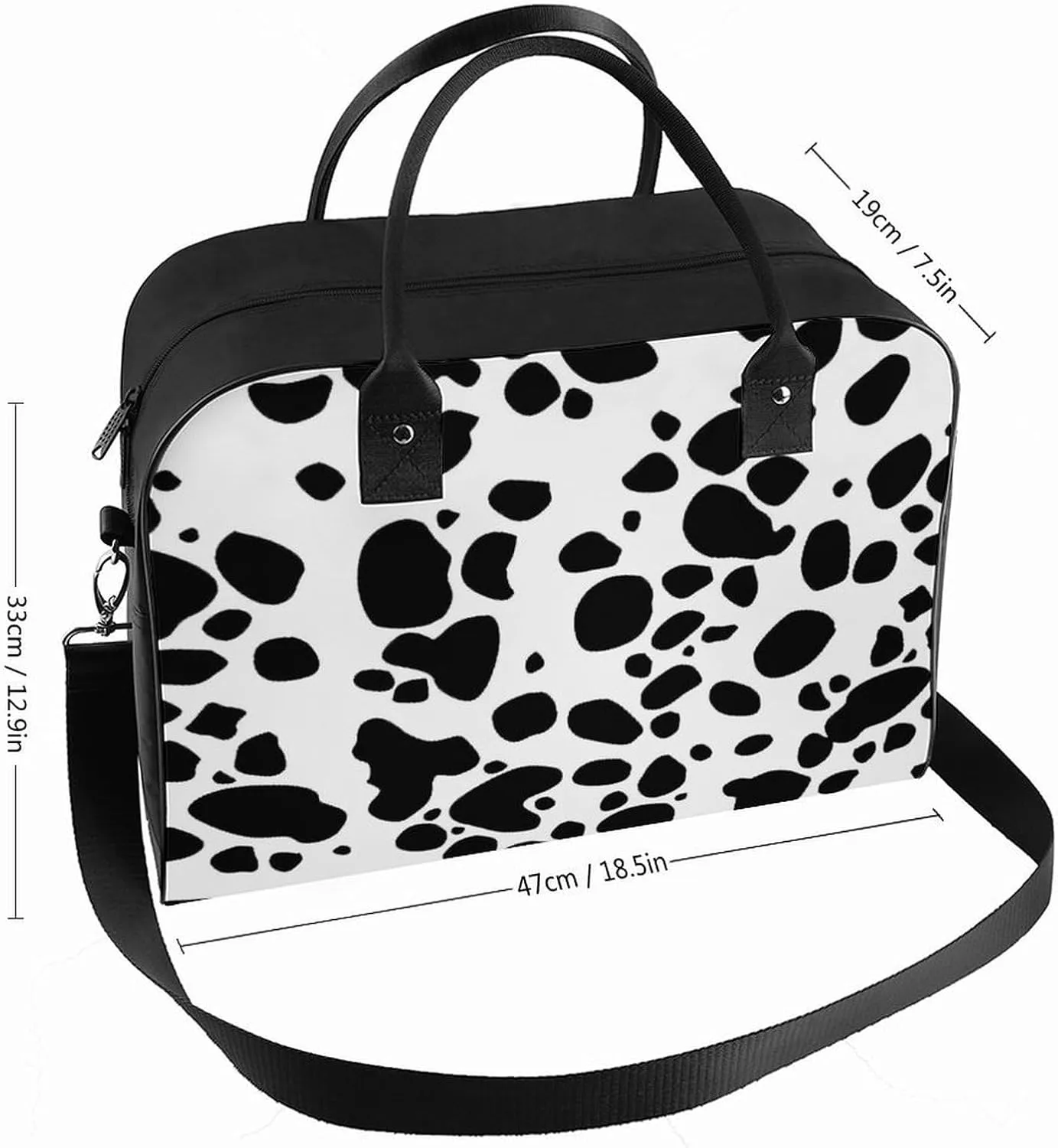 Green Boston Terrier Dogs Fashionable Large Capacity Travel Handbag Unisex