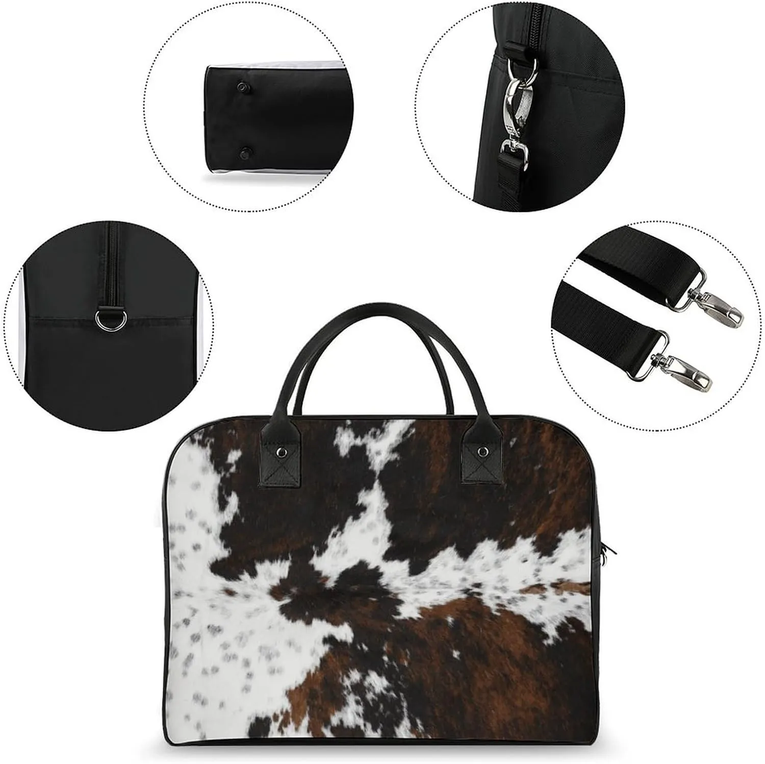 Green Boston Terrier Dogs Fashionable Large Capacity Travel Handbag Unisex
