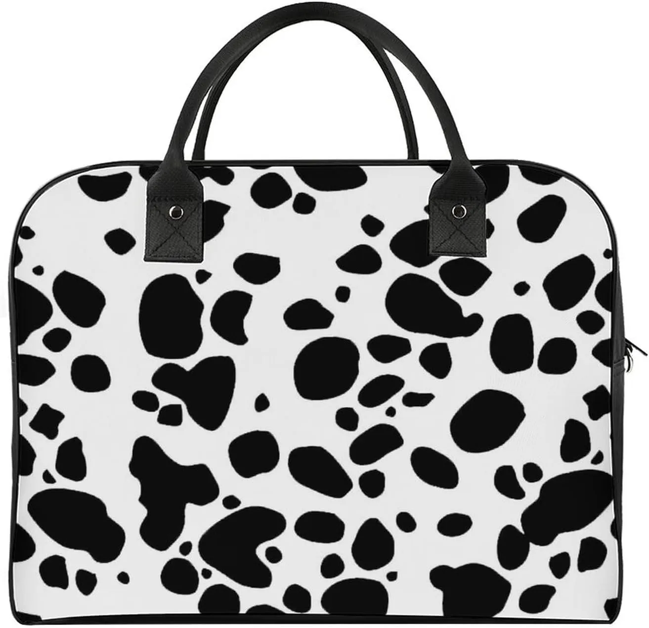 Green Boston Terrier Dogs Fashionable Large Capacity Travel Handbag Unisex