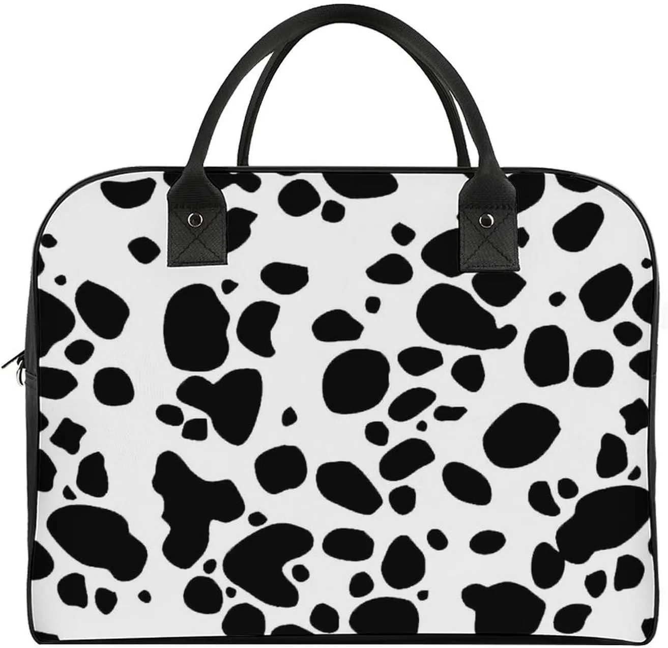 Green Boston Terrier Dogs Fashionable Large Capacity Travel Handbag Unisex