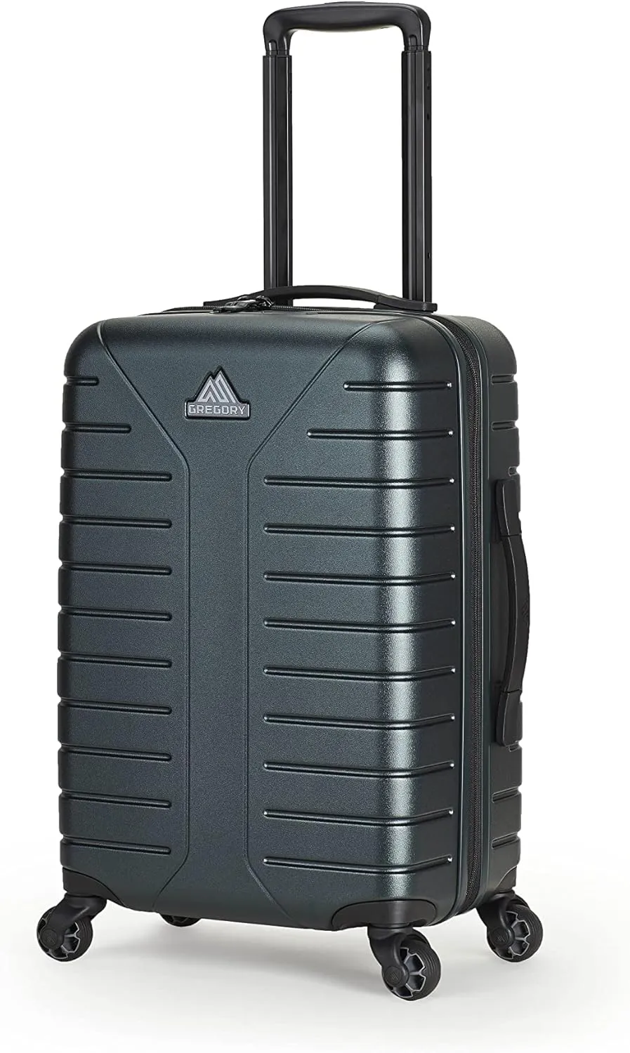Gregory Quadro Hardcase 22 Inch Hardshell Carry-on Travel Luggage, TSA Lock, Collapsible Handle,Dark Forest