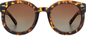 grinderPUNCH Trendy Round Polarized Sunglasses | Trendy Oversized Sunglasses for Women Men | Retro Round Polarized Sunglasses