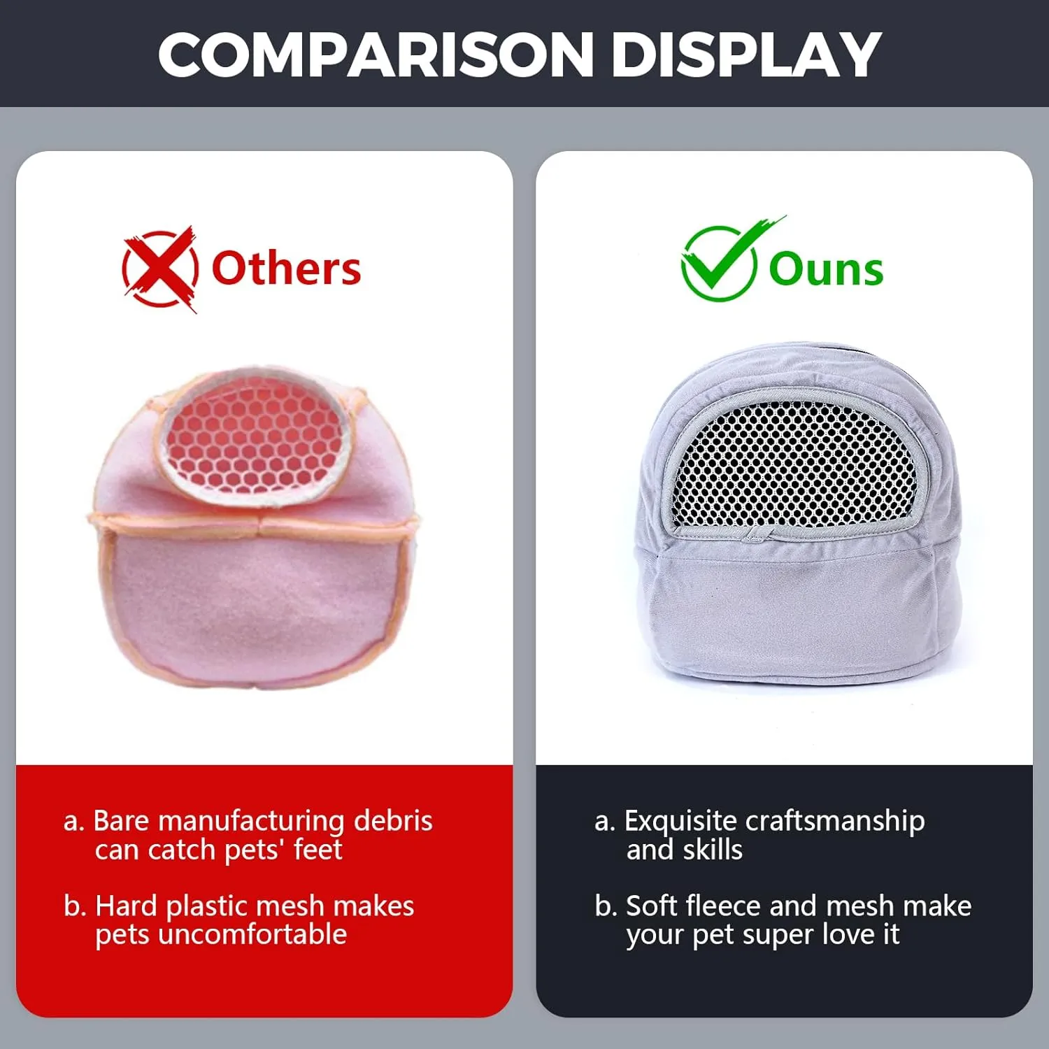 Guinea Pig Carrier Fleece Sugar Glider Bonding Pouch Soft Comfortable Going Out Small pet Travel Sleeping Bag with Adjustable Strap, Breathable Mesh Window and Removable Mat for Hedgehogs, Kittens