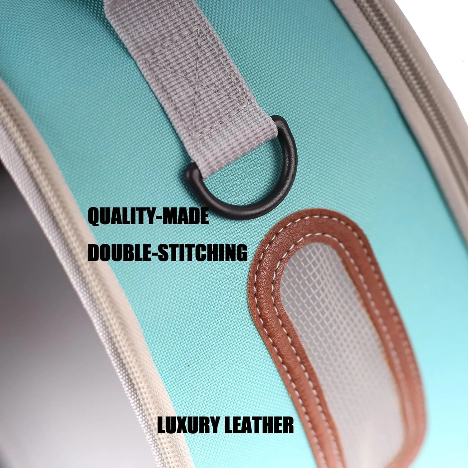Guinea Pig Carrier Travel Cage, Portable Reptile Carrier Bag for Two (2) Guinea Pig, Bearded Dragon Lizard Carrier Cage for Small Animals Hamster Hedgehog Bird Bunny Kitten (Green, Typical Oxford)