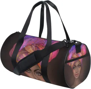 Gym Sports Dance Travel Duffel Bag African American Woman Luggage Bag for Weekender Sports Vacation