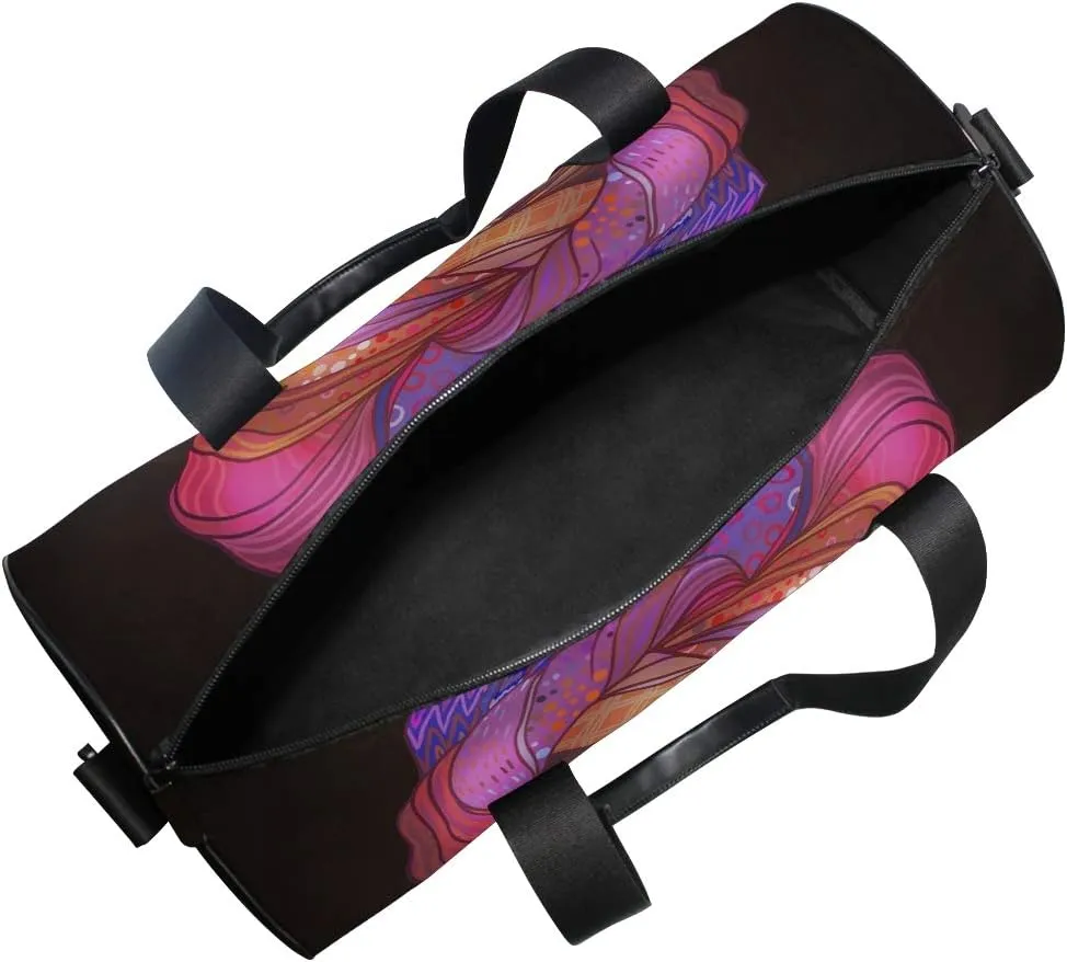Gym Sports Dance Travel Duffel Bag African American Woman Luggage Bag for Weekender Sports Vacation