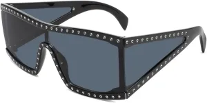 Hadley Oversize Square Sunglasses Retro Crystal Accent Goggle Sun Glasses Driving Outdoor Fashion Wear Womens Gifts Black/Black