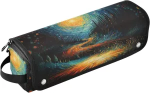 Hair Tools Travel Bag Starry Sky and Forest Path Portable Hot Tool Mat Bag