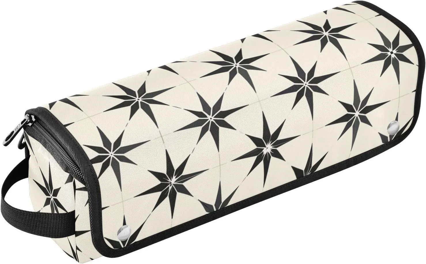 Hair Tools Travel Bag with Removable Heat Resistant Mat Double-Layer Travel Carrying Case for Flat Iron Hot Tools and Haircare Accessories, Symmetrical Stars Women Essentials Storage