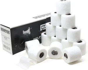 Hampton Adams | As Seen on Shark Tank | Self Adhesive Bandage Wrap (14-Pack) | 15ft | Pet Safe | Breathable Athletic Elastic Cohesive Bandage for Sports Injury Ankle Knee Wrist sprains (White)