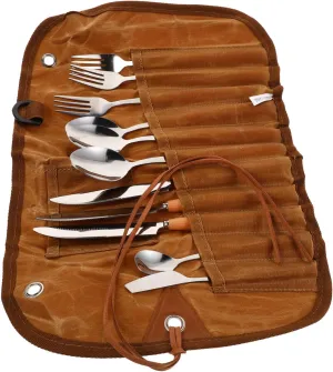 HANABASS Picnic Serving Silverware Stainless Steel Cutlery Set Multi-function Camping Utensil Kit Easy to Pack Carry