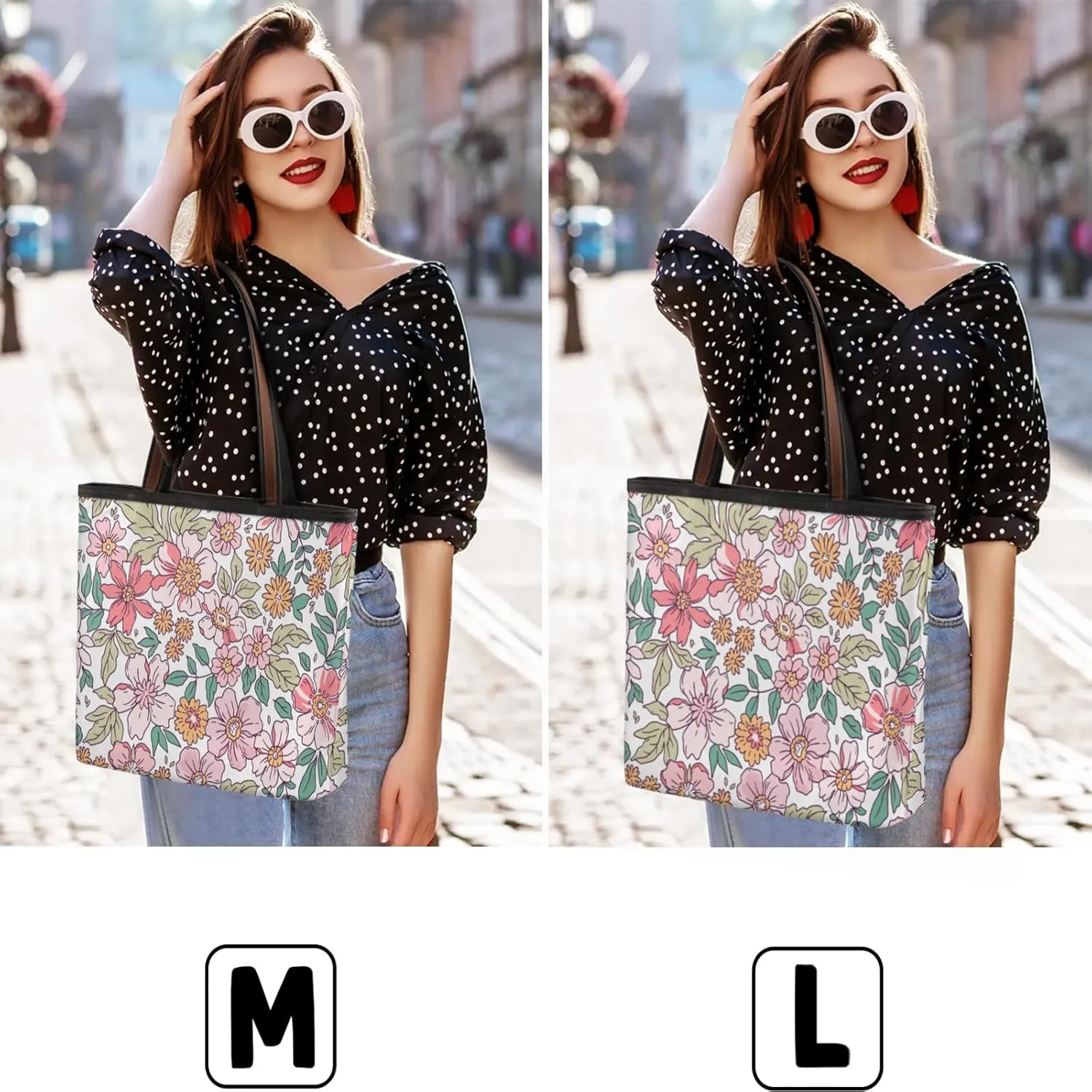 Hand-drawn Flowers Plants Tote Bag for Women Womens Handbags Tote Bag for Work Shopping Travel Beach