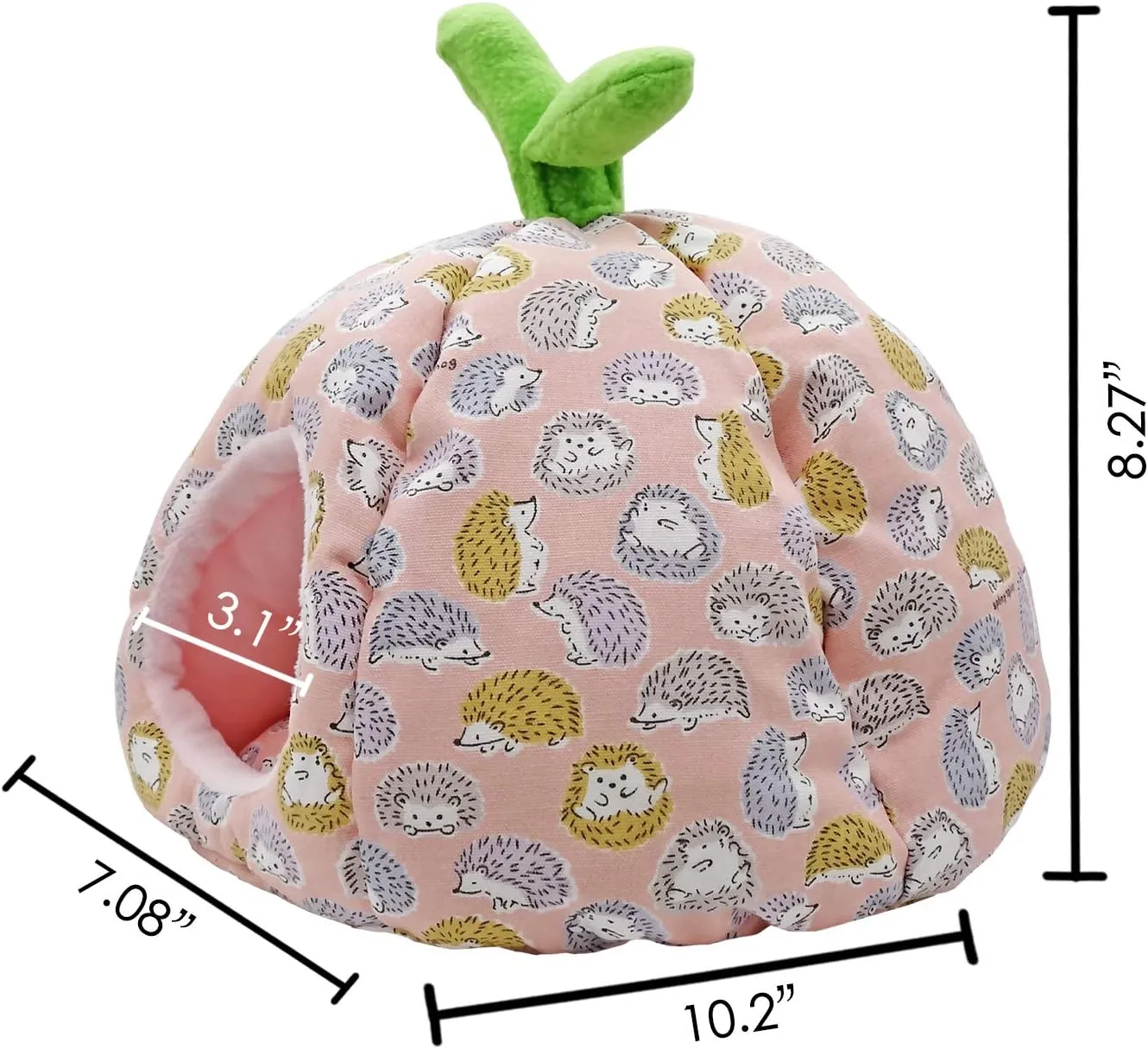 Handmade Sleeping Bag Pouch Hideout Cave Habitat for Hedgehog Guinea Pig Hamster Ferret Squirrel Small Animal Bed Nest House Cage Portable Big Cushion (Pink)