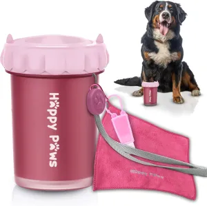 Happy Paws Portable Dog Paw Cleaner, Dog Paw Washer, Paw Muddy Paw Cleaner Medium Large Dogs- Premium Quality Pet Supplies and Accessories, Pink