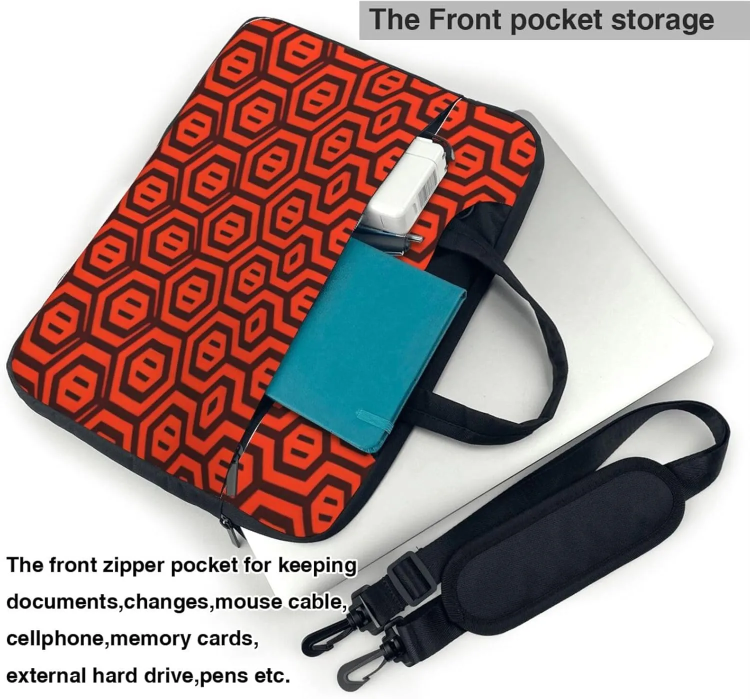 Happy Thanksgiving Pumpkin and Turkey Laptop Bag, Case Shoulder Messenger Bag Briefcase Computer Bag for Men Women