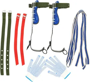 Happyyami 1Set Adjustable Tree Climbing Gear Sturdy Tree Climbing Spikes for All Durable Climbing Tool for Outdoor Activities Non Slip Footwear for and Enthusiasts