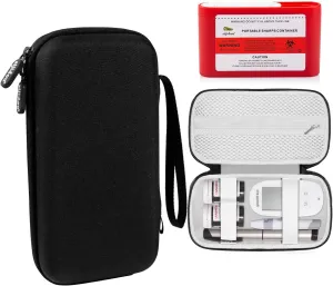 Hard Shell Diabetic Supplies Bag, Diabetic Supplies Case, Used for Carrying Glucose Monitor Kit, Blood Sugar Test Strips, Lancets, Lancing Device, Alcohol Wipe items (Black)
