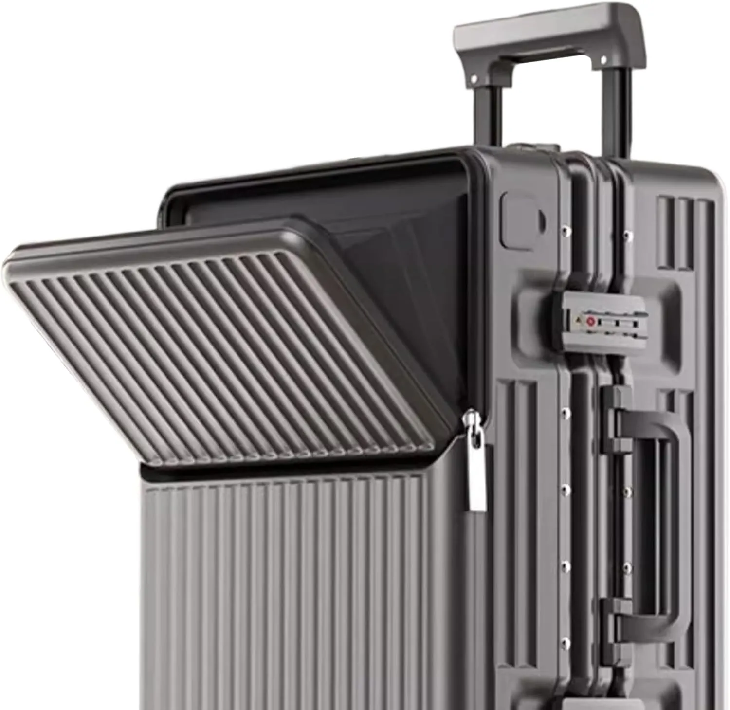 Hard Shell Luggage 20 Inch Travel Luggage, Carry-On Luggage Spinner TSA with Lid, ABS Aluminum Frame，Lightweight Travel Luggage 20'' 24'' 26''Carry-On (upgraded gray, 28 inch)