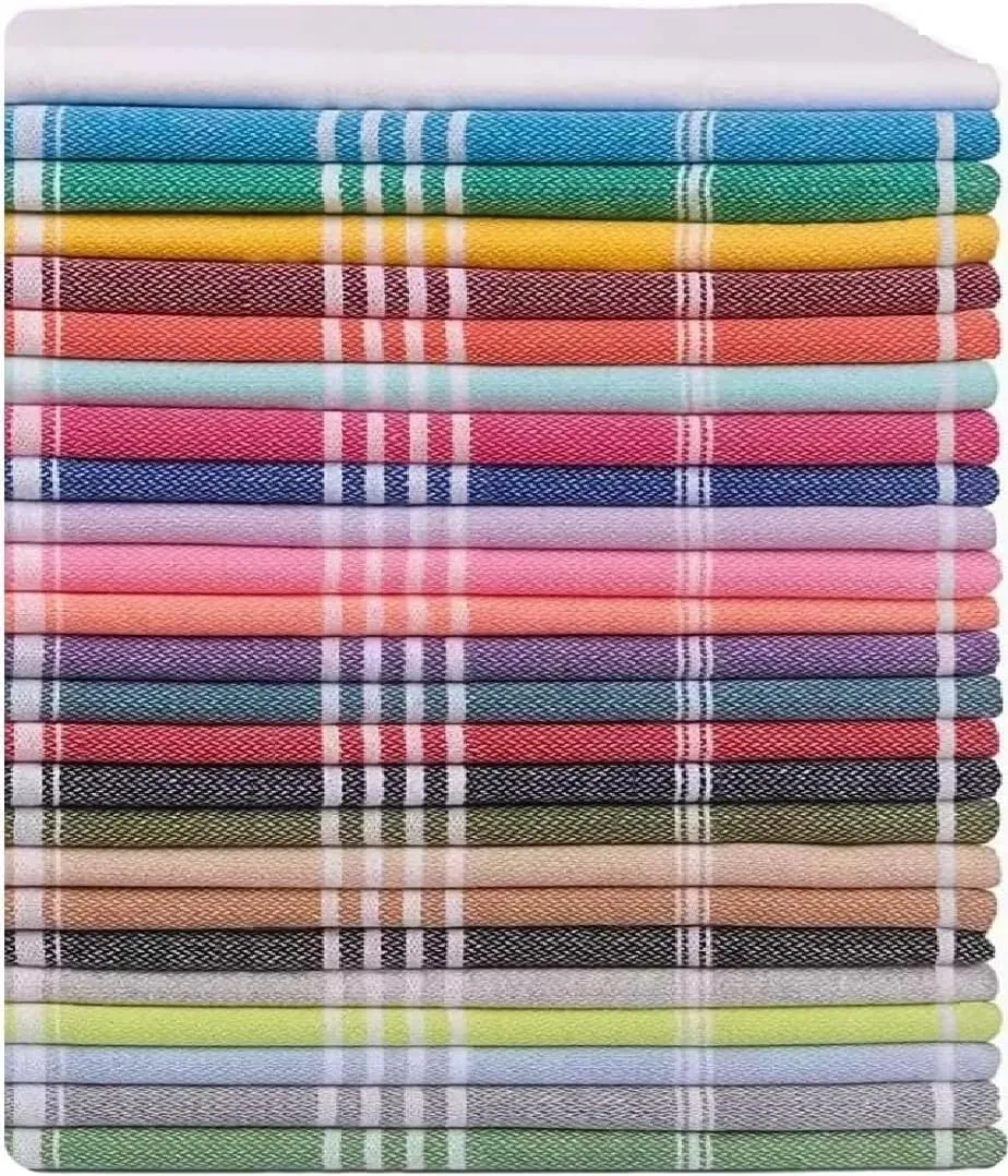 HAVLULAND Turkish Beach Towels Oversized, 100% Cotton Bulk Large Bath Pool Towel Quick Dry Absorbent Sand Free Light Weight Travel Blanket Summer Essentials Clearance (16, Multicolor)