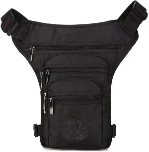 Hebetag Nylon Drop Leg Bag Hiking Waist Pack for Men Women Tactical Motorcycle Bike Cycling Riding Travel Outdoor Sports Fanny Pouch