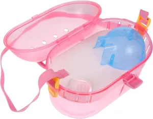 HEMOTON Pet Transport Cage Hamster Travel Carrier Feeder for Outdoor Trips and Camping