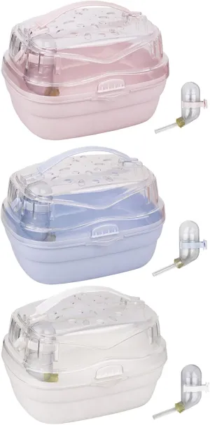 hero-s Hamster Transport Box, Carry Cage, Portable Travel Cage for Small Animals, with Water Bottle, Guinea Pig Carry Bag