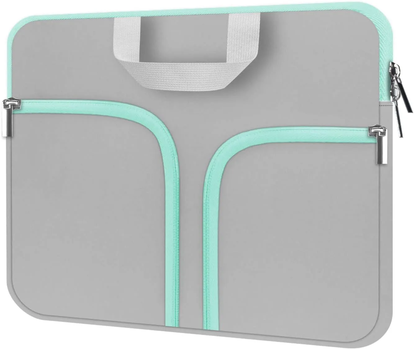 HESTECH Chromebook Case,11.6-12.3 Laptop Sleeve Neoprene Computer HandBag Protective Cover for Acer R11/Spin 311/HP Stream/Samsung/Surface X/7/6/5/4/3/Go 12.4"/13 inch MacBook Air/Pro M2 M1,Gray Green
