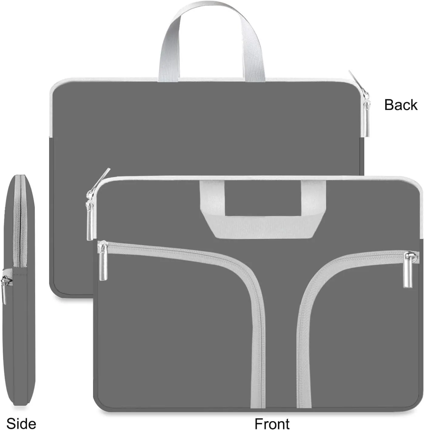 HESTECH Laptop case 14 inch,Chromebook Sleeve Cover,Neoprene Protective Carrying Bag for 14-15.6" HP Asus Acer Samsung Sony Dell XPS Surface Book 15/16 inch MacBook Pro Computer,Gray