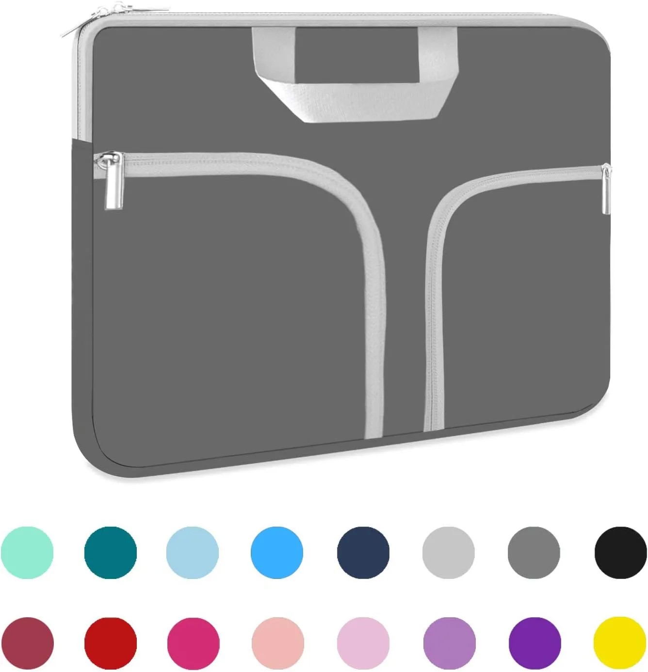 HESTECH Laptop case 14 inch,Chromebook Sleeve Cover,Neoprene Protective Carrying Bag for 14-15.6" HP Asus Acer Samsung Sony Dell XPS Surface Book 15/16 inch MacBook Pro Computer,Gray