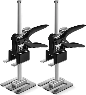 Hicarer 2 Pcs Construction Jack 12 in Labor Saving Handle Furniture Lifter Lifting Cabinet Jacks Multi Function Height Adjustment Lifting Device for Home, Load 500 Lbs, Lift Range 7.87in