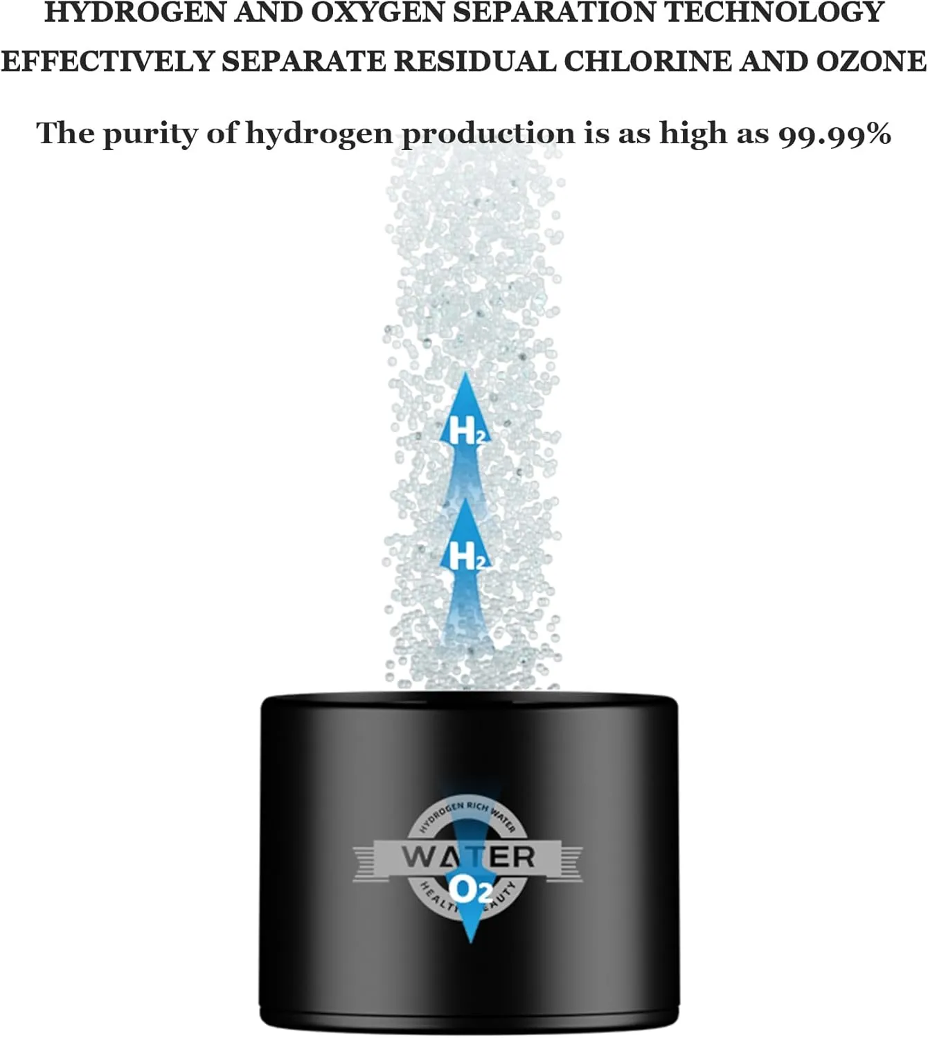 High Concentration Hydrogen Rich Water Cup, 2024 Portable Hydrogen Water Ionizer Machine, USB Rechargeable Weak Alkaline Cup, Anti-Aging Ionizer Health Cup