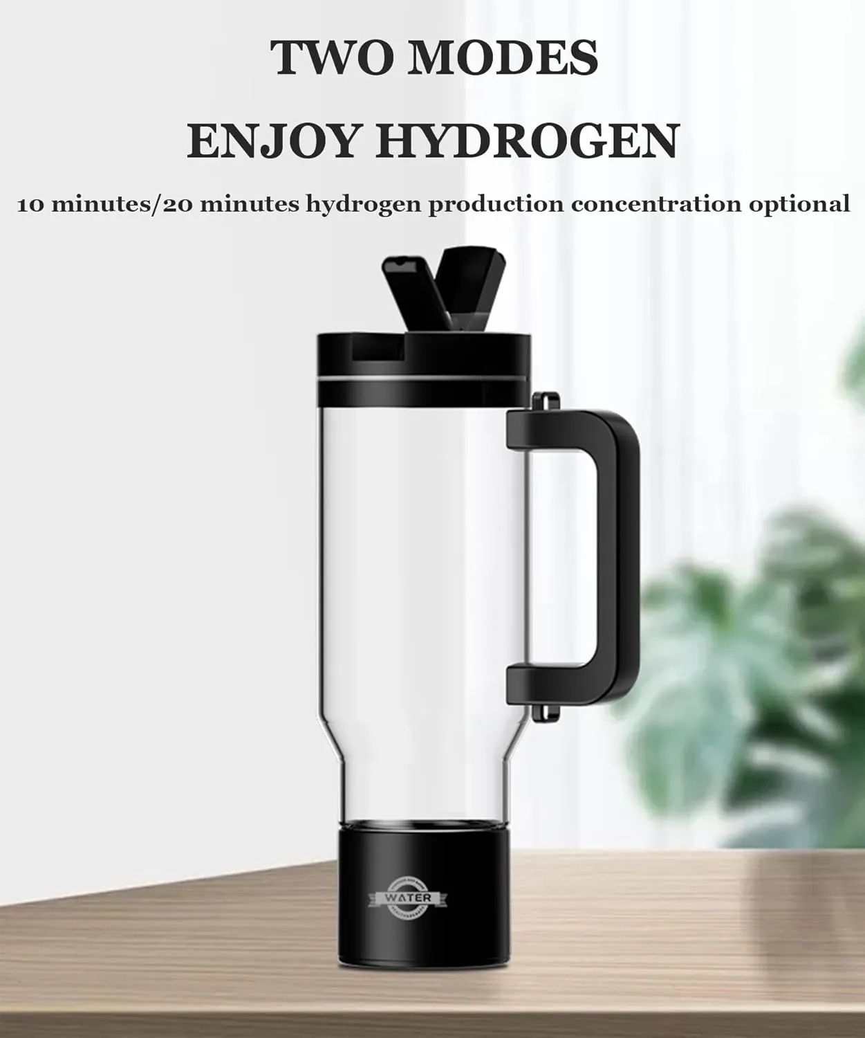 High Concentration Hydrogen Rich Water Cup, 2024 Portable Hydrogen Water Ionizer Machine, USB Rechargeable Weak Alkaline Cup, Anti-Aging Ionizer Health Cup