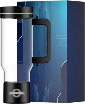 High Concentration Hydrogen Rich Water Cup, 2024 Portable Hydrogen Water Ionizer Machine, USB Rechargeable Weak Alkaline Cup, Anti-Aging Ionizer Health Cup