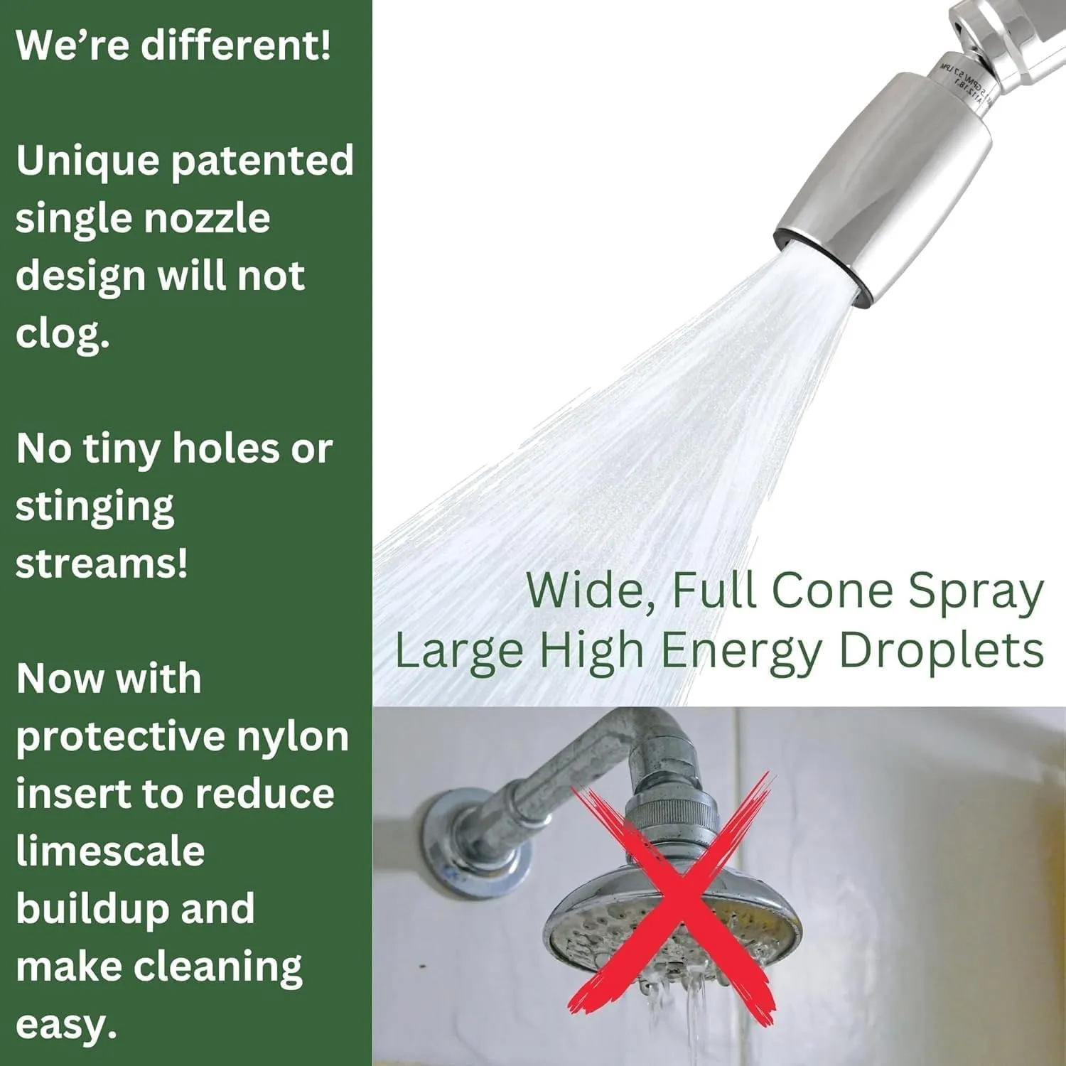 High Sierra Showerheads® All Metal 1.5 GPM High Efficiency Low Flow Vandal Resistant Showerhead