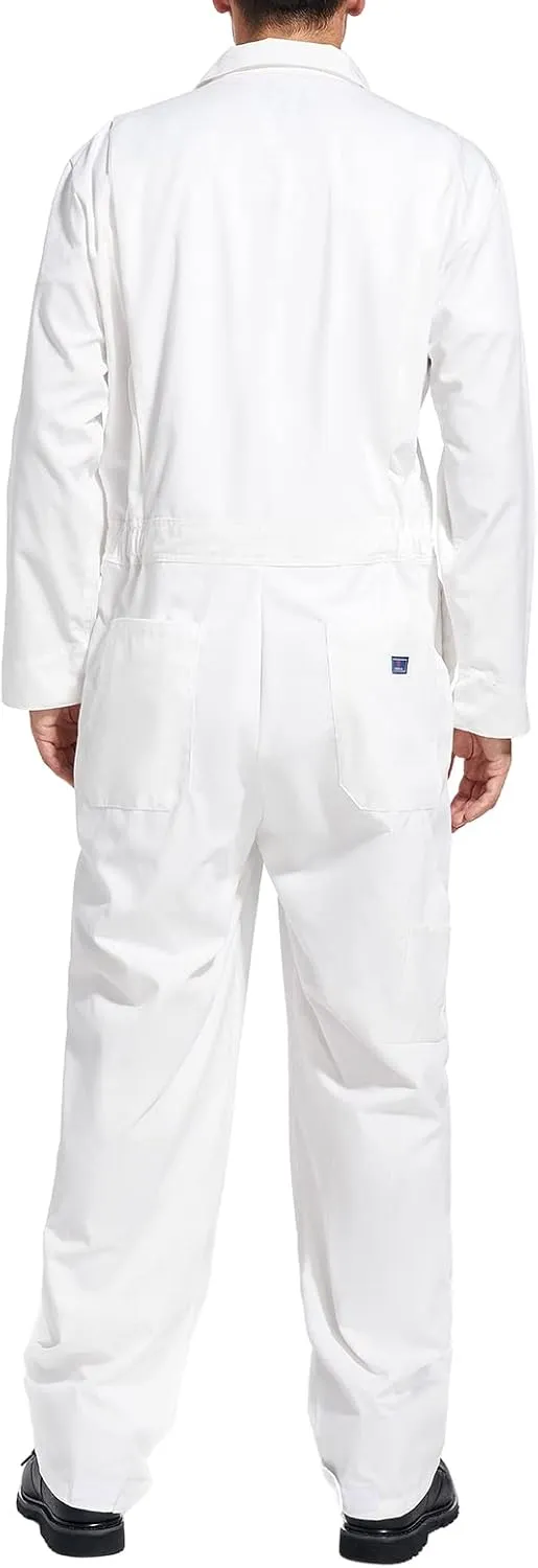HISEA Men's Long Sleeve Coverall, Stain & Wrinkle Resistant Mens Work Coverall with Multi Pockets