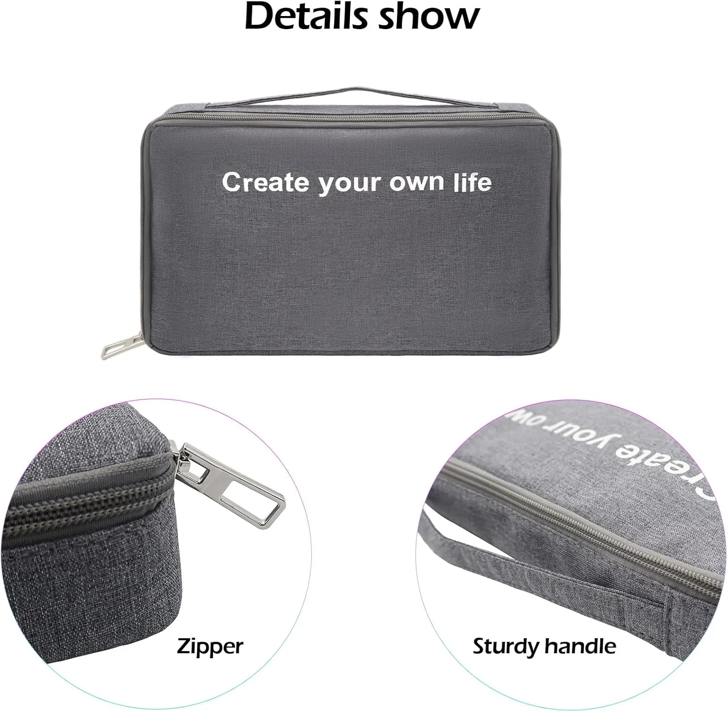 Hoerev MIDI Keyboard Carrying Case, Soft Travel Bag, 13 x 7 x 2 inches (Grey, 13"(L) x 7"(W) x 2"(H))