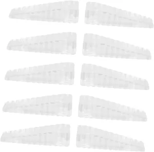 HOMSFOU 10pcs Door Stopper Anti-Collision Wedge Stoppers for Home Safety Door Plug Easy to Install Non-Scratch for Practical for Office and Home Use