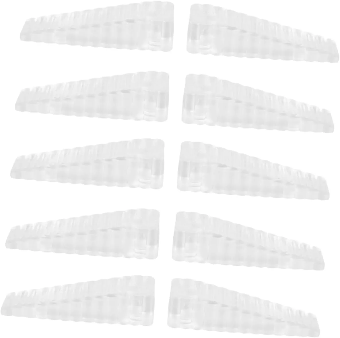 HOMSFOU 10pcs Door Stopper Anti-Collision Wedge Stoppers for Home Safety Door Plug Easy to Install Non-Scratch for Practical for Office and Home Use