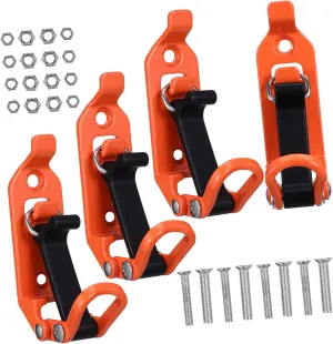 HOMSFOU 4pcs Car Mounting Rack Shovel Clamp Kit for Roof Rack Tool Organizer for Truck Overlanding Gear Easy Installation Weather Resistant Design