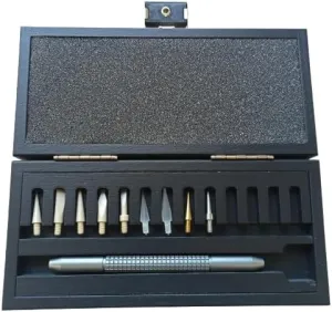 Horotec MSA26.008 – Multi-Purpose Aluminium Hand Tool Grey – Comes in a Box with 8 Dowels and 1 Tracing Point, grey, Grey