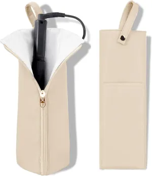 Hot Iron Holder & Mat, Heat Resistant Travel Bag for Curling Iron, Flat Iron - Hair Tool Organizer for Home, Travel