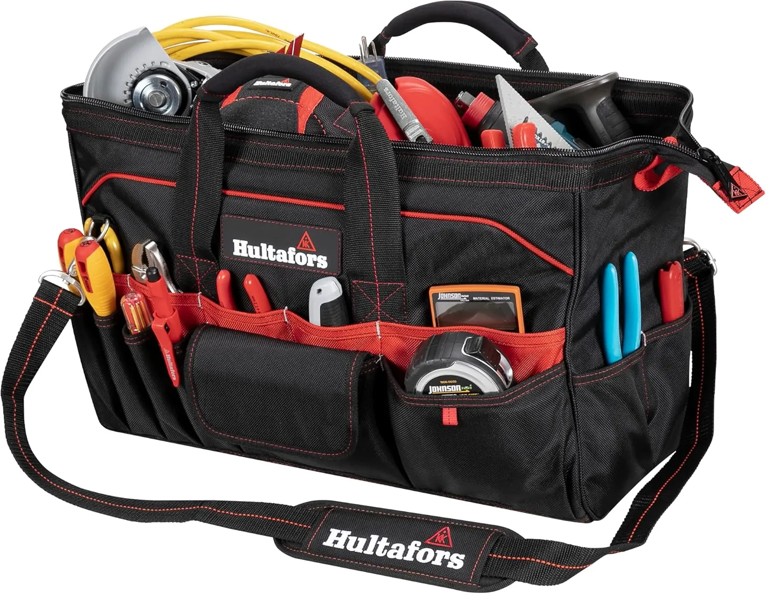Hultafors Work Gear HT5544 Tradesman's Tool Bag, 40 Pockets, Heavy Duty Ballistic Polyester Tool Carrier, Neoprene Carrying Handles, Adjustable Slip-Resistant Shoulder Straps