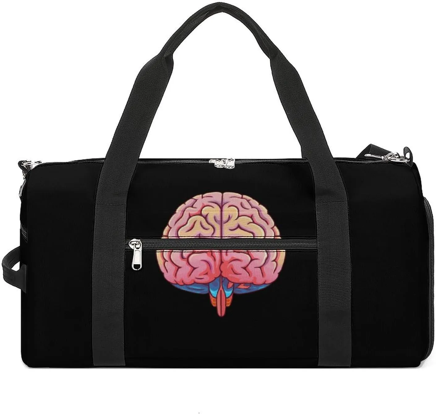 Human Brain Print Travel Duffle Bag Large Capacity Gym Bag Weekender Overnight Bags Carry on Tote Bag