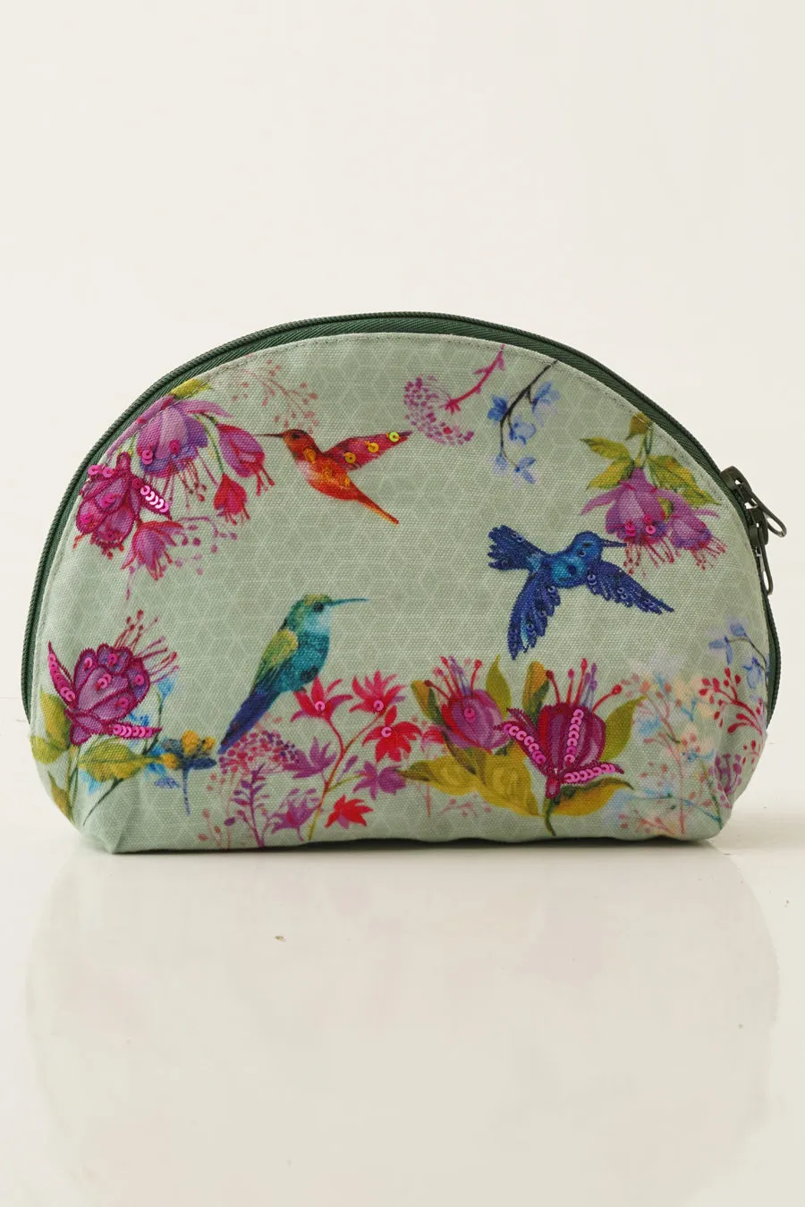 Humming Bird Halfmoon Cosmetic Bag