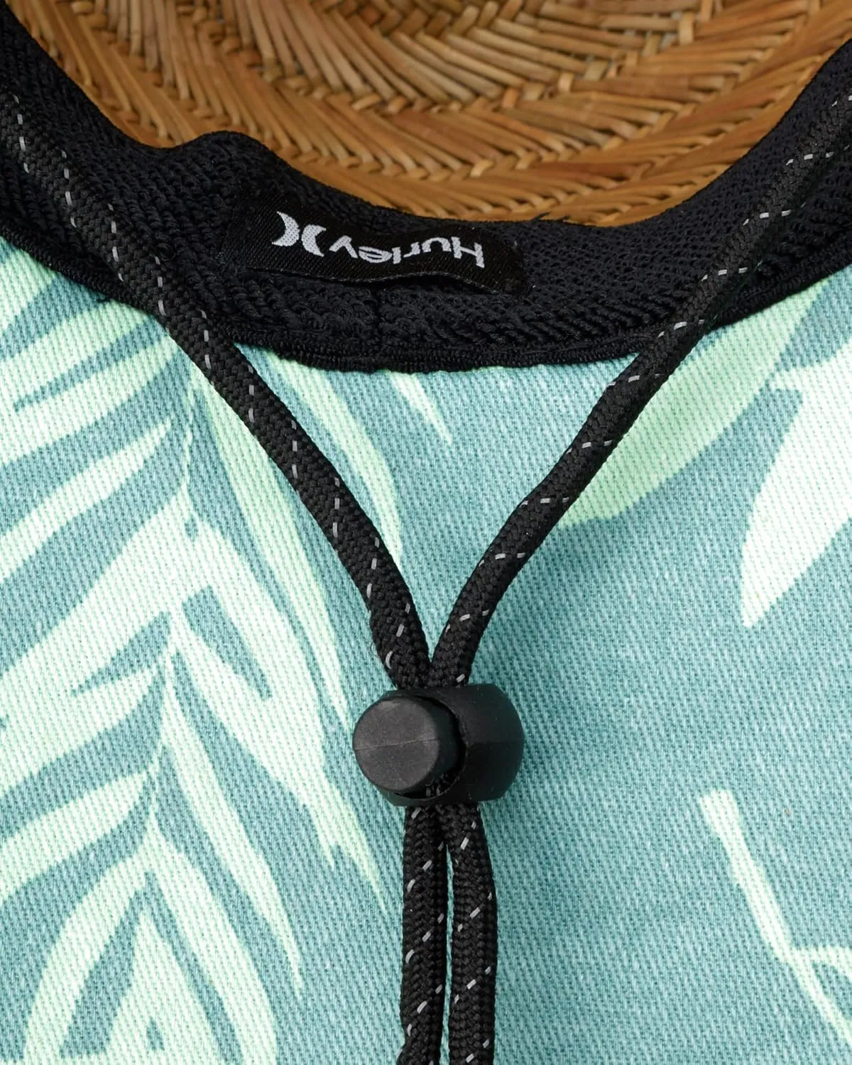 Hurley Women's Straw Hats - Real Straw Hat Medium Brim and Adjustable Chin Strap