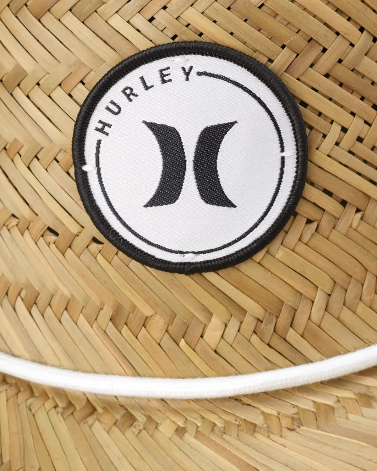 Hurley Women's Straw Hats - Real Straw Hat Medium Brim and Adjustable Chin Strap