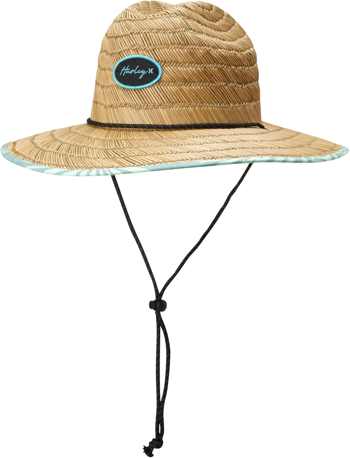 Hurley Women's Straw Hats - Real Straw Hat Medium Brim and Adjustable Chin Strap