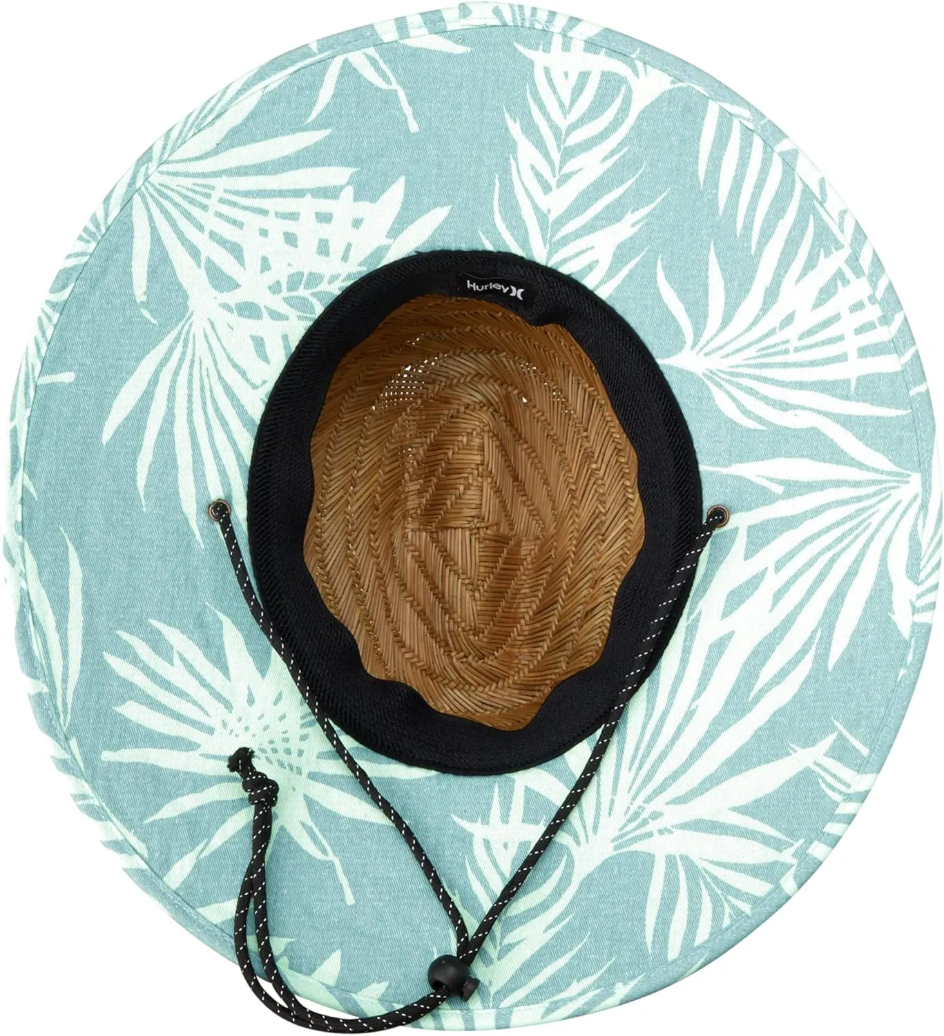 Hurley Women's Straw Hats - Real Straw Hat Medium Brim and Adjustable Chin Strap