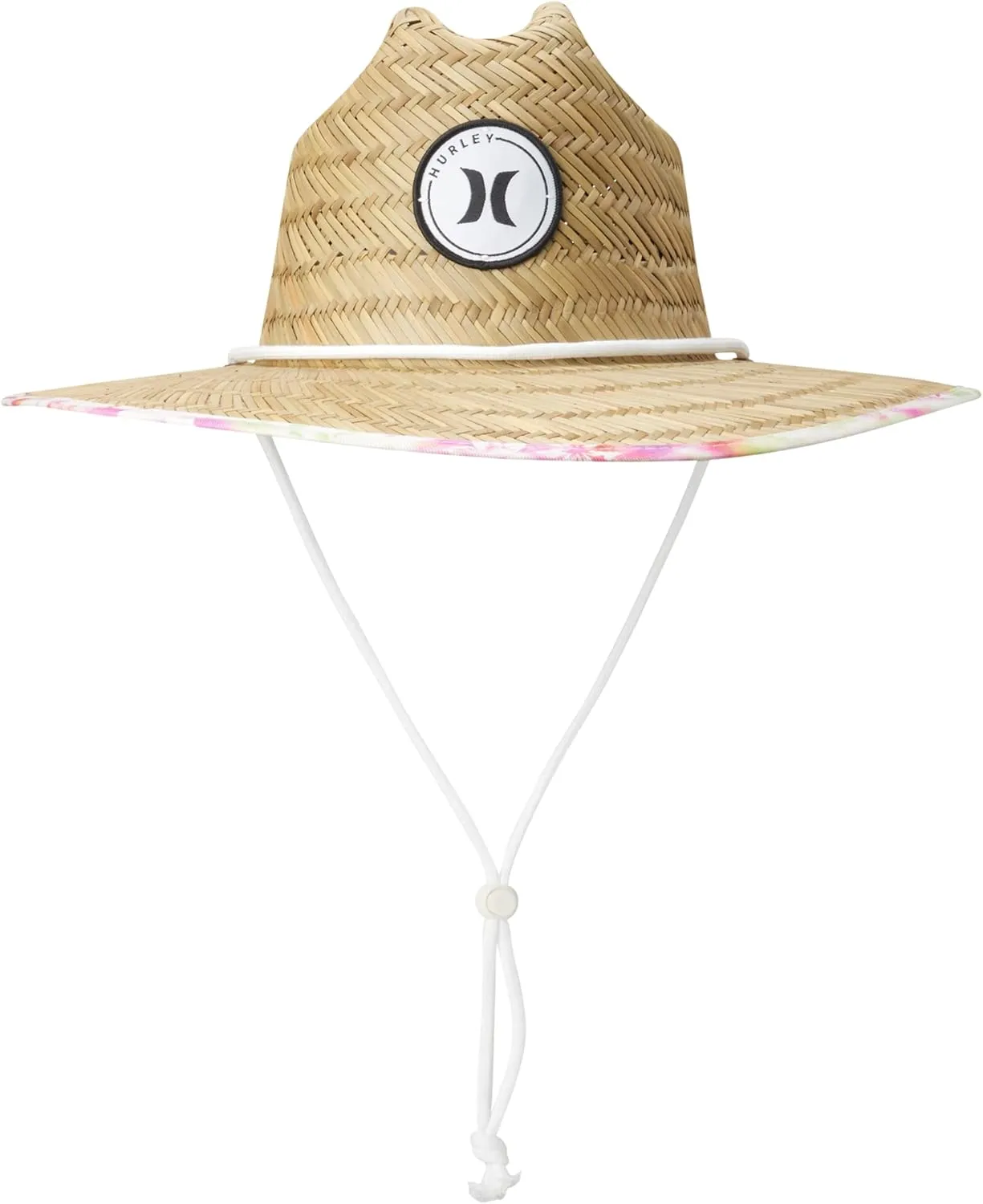 Hurley Women's Straw Hats - Real Straw Hat Medium Brim and Adjustable Chin Strap