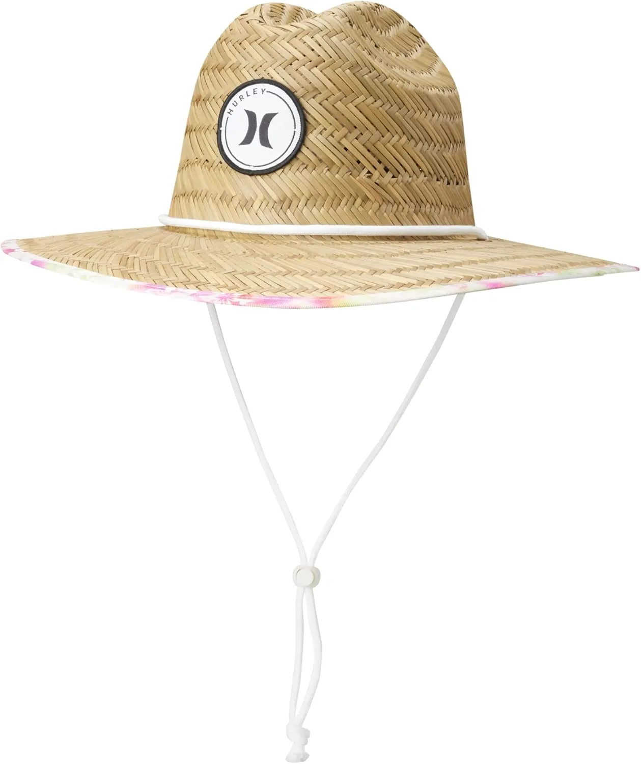 Hurley Women's Straw Hats - Real Straw Hat Medium Brim and Adjustable Chin Strap